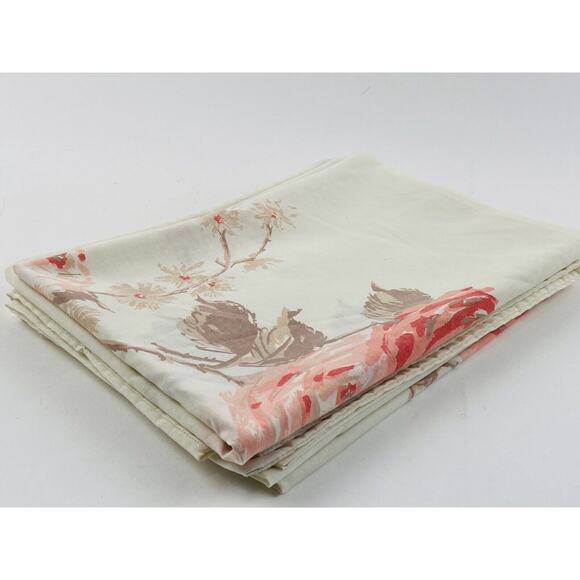 Vintage DAN RIVER Pillowcases Roses Peach Orange No Iron USA Fortrel Tranquale - Picture 8 of 10